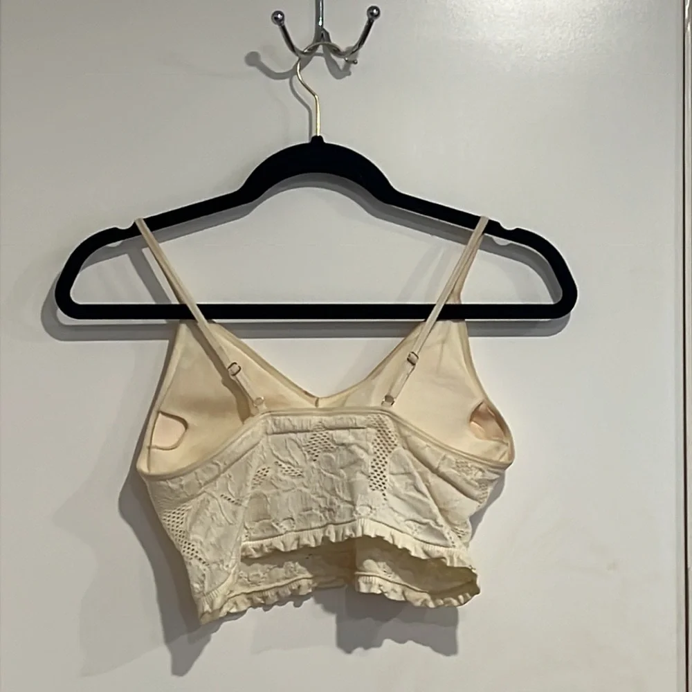 Ivory/white Lace Crop Top